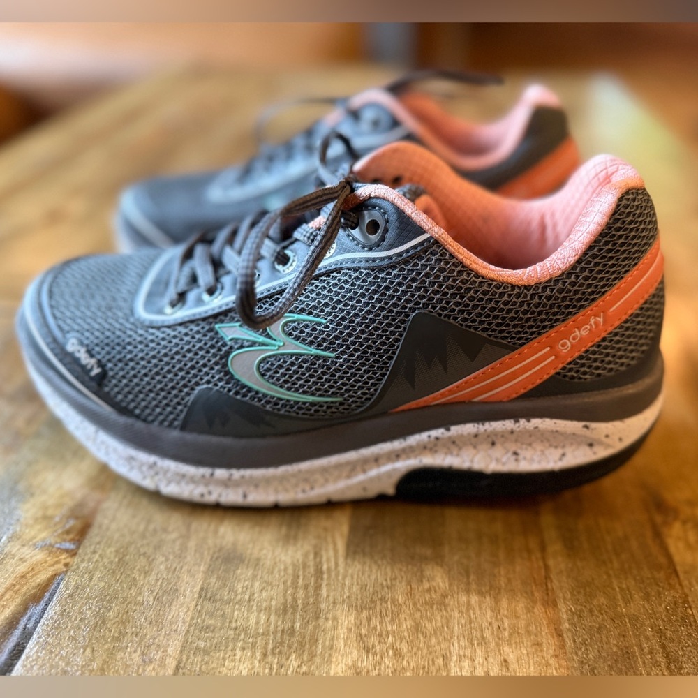 Gravity Defyer G-Defy Orthopedic Walking Sneakers Gray Coral Women’s 8